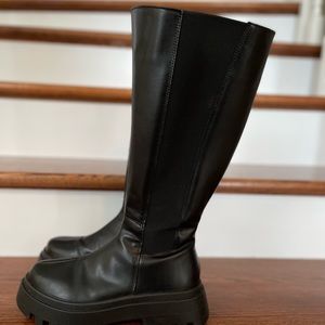 ASOS Women Black Vegan Leather Boots.